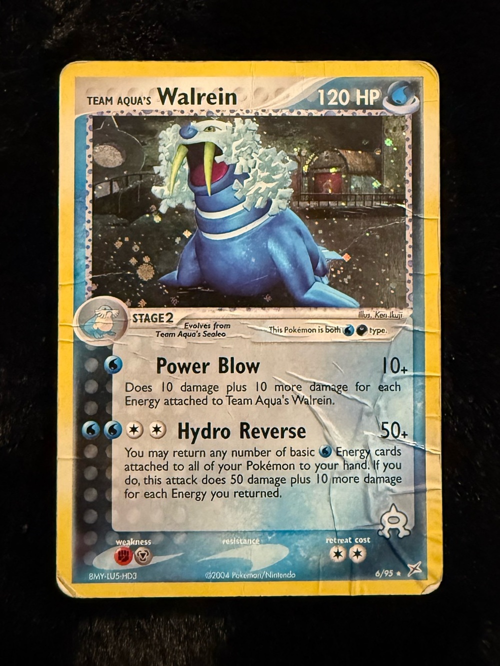 Team Aqua's Walrein Holographic Pokémon Card